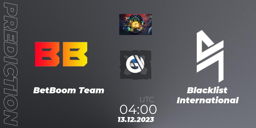 BetBoom Team vs Blacklist International: Match Prediction. 13.12.2023 at 04:00, Dota 2, ESL One - Kuala Lumpur 2023