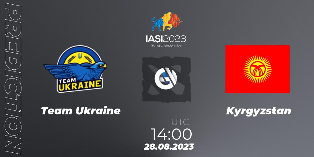 Team Ukraine vs Kyrgyzstan: Match Prediction. 28.08.23, Dota 2, IESF World Championship 2023