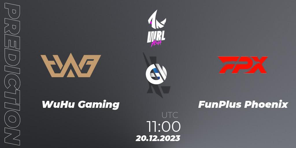WuHu Gaming vs FunPlus Phoenix: Match Prediction. 20.12.23, Wild Rift, WRL Asia 2023 - Season 2 - Regular Season