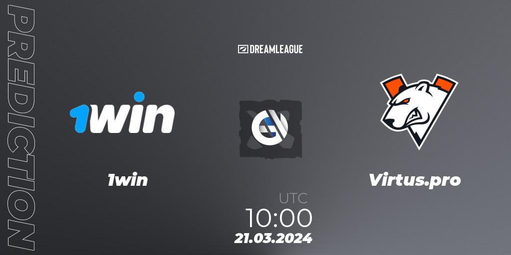 1win vs Virtus.pro: Match Prediction. 21.03.24, Dota 2, DreamLeague Season 23: Eastern Europe Closed Qualifier