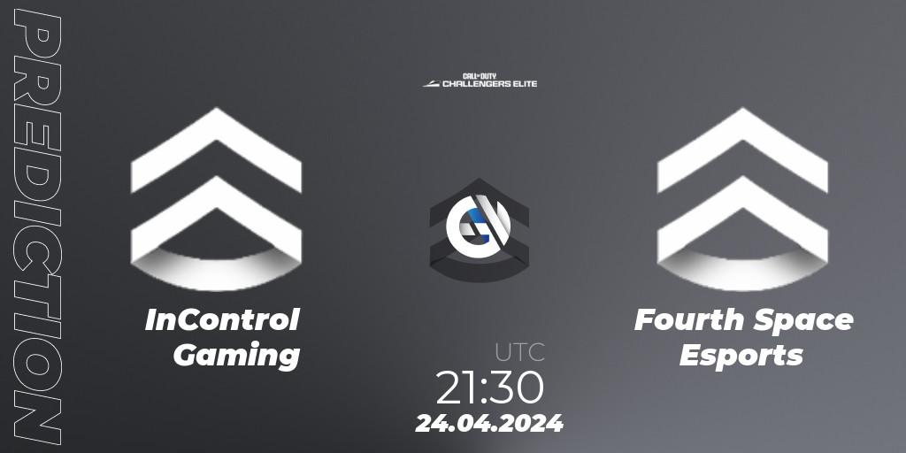 InControl Gaming vs Fourth Space Esports: Match Prediction. 24.04.2024 at 22:00, Call of Duty, Call of Duty Challengers 2024 - Elite 2: NA