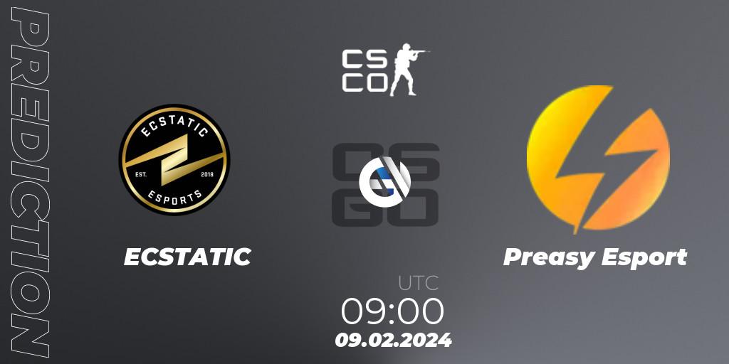ECSTATIC vs Preasy Esport: Match Prediction. 09.02.24, CS2 (CS:GO), European Pro League Season 13