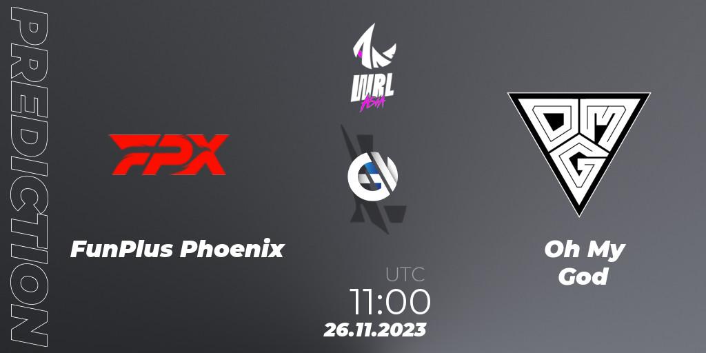 FunPlus Phoenix vs Oh My God: Match Prediction. 26.11.23, Wild Rift, WRL Asia 2023 - Season 2 - Regular Season