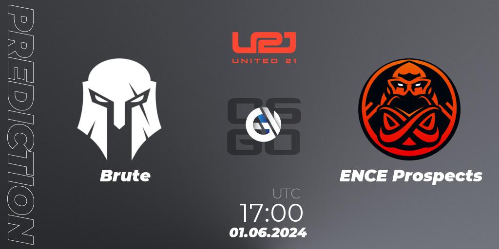 Brute vs ENCE Prospects: Match Prediction. 01.06.2024 at 17:00, Counter-Strike (CS2), United21 Season 14: Division 2