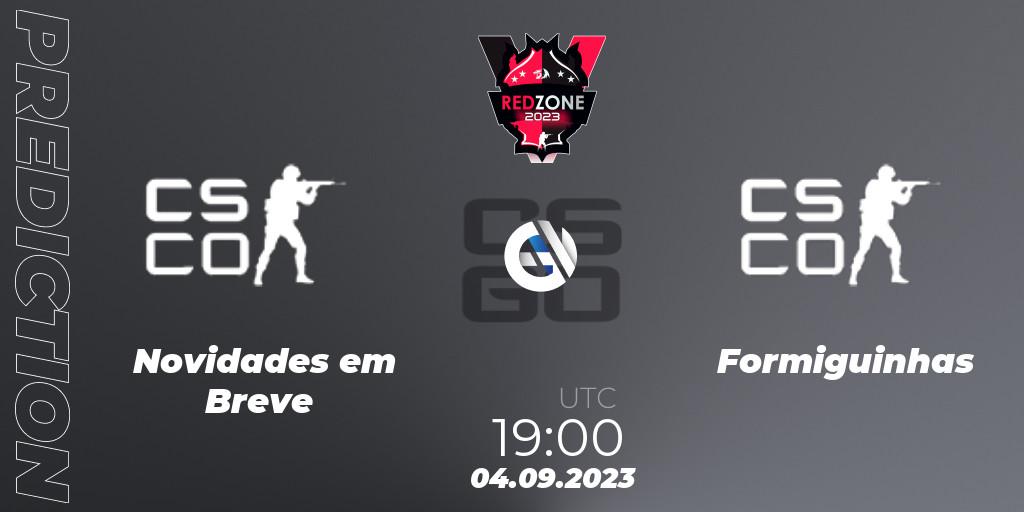 Novidades em Breve vs Formiguinhas: Match Prediction. 04.09.2023 at 19:00, Counter-Strike (CS2), RedZone PRO League 2023 Season 6
