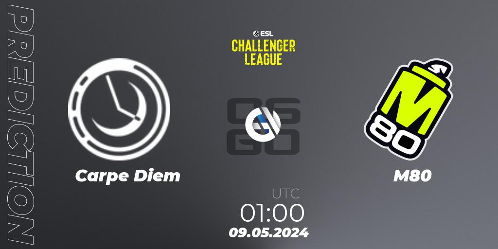 Carpe Diem vs M80: Match Prediction. 09.05.2024 at 01:00, Counter-Strike (CS2), ESL Challenger League Season 47: North America