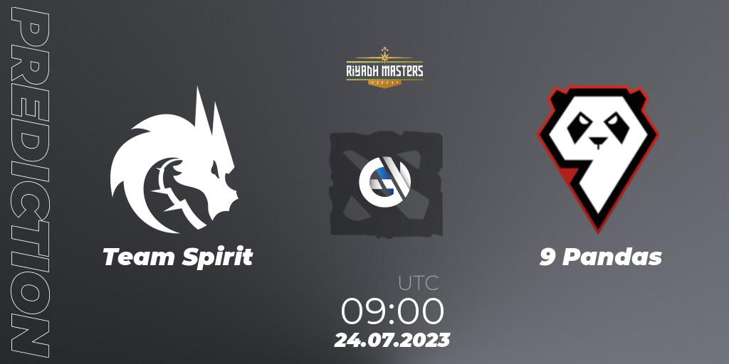 Team Spirit vs 9 Pandas: Match Prediction. 24.07.2023 at 09:00, Dota 2, Riyadh Masters 2023 - Group Stage