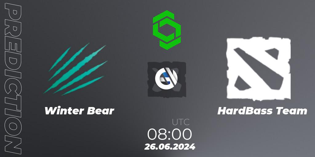 Winter Bear vs HardBass Team: Match Prediction. 26.06.2024 at 08:00, Dota 2, CCT Dota 2 Series 1