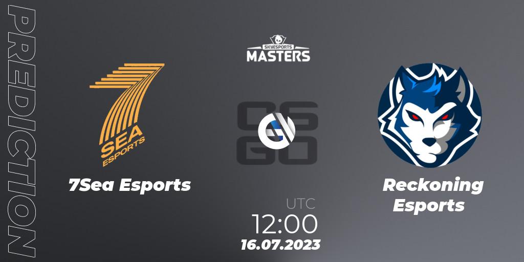 7Sea Esports vs Reckoning Esports: Match Prediction. 16.07.2023 at 12:00, Counter-Strike (CS2), Skyesports Masters 2023: Regular Season
