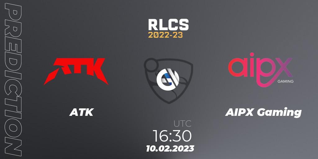 ATK vs AIPX Gaming: Match Prediction. 10.02.2023 at 16:30, Rocket League, RLCS 2022-23 - Winter: Sub-Saharan Africa Regional 2 - Winter Cup