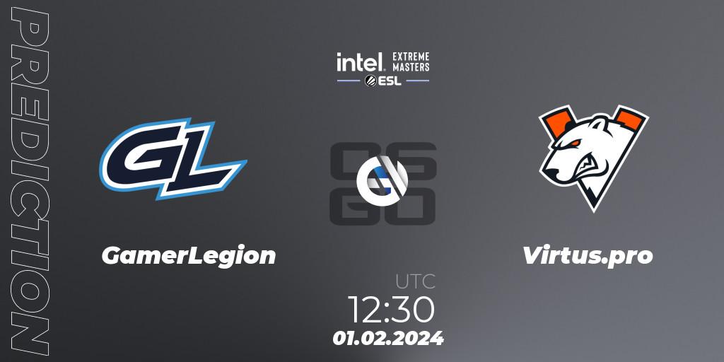 GamerLegion vs Virtus.pro: Match Prediction. 01.02.24, CS2 (CS:GO), IEM Katowice 2024 Play-in
