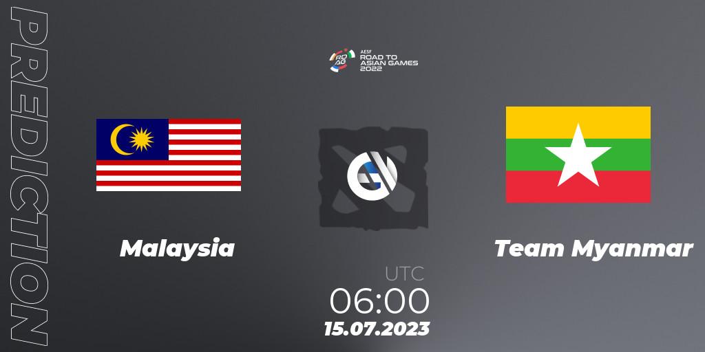 Malaysia vs Team Myanmar: Match Prediction. 15.07.2023 at 06:00, Dota 2, 2022 AESF Road to Asian Games - Southeast Asia