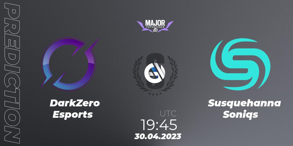 DarkZero Esports vs Susquehanna Soniqs: Match Prediction. 30.04.2023 at 18:55, Rainbow Six, BLAST R6 Major Copenhagen 2023