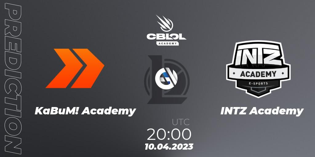 KaBuM! Academy vs INTZ Academy: Match Prediction. 10.04.2023 at 20:00, LoL, CBLOL Academy Split 1 2023