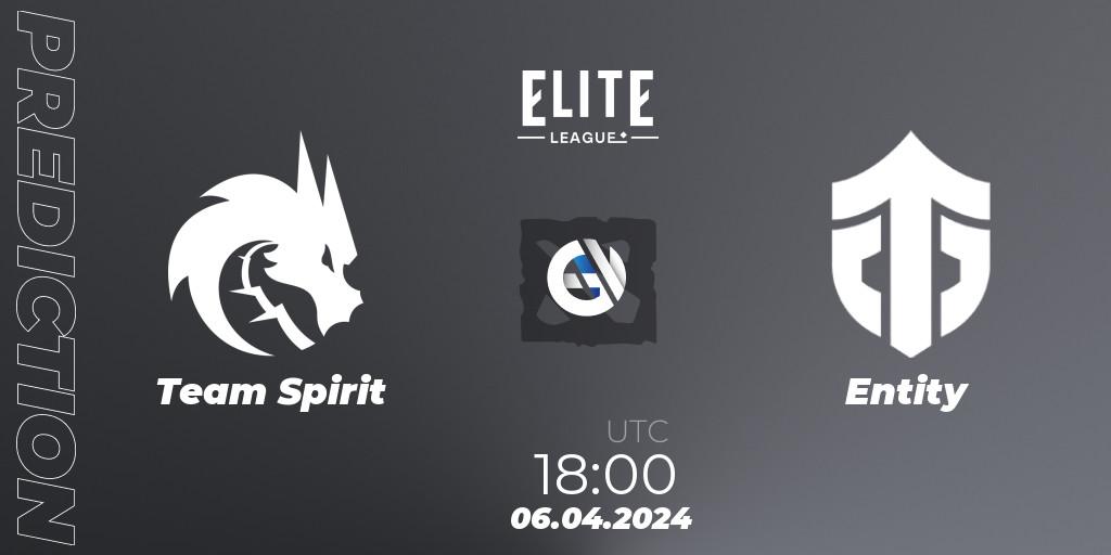 Team Spirit vs Entity: Match Prediction. 06.04.24, Dota 2, Elite League: Round-Robin Stage