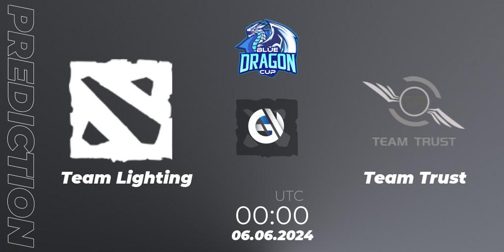 Team Lighting vs Team Trust: Match Prediction. 06.06.2024 at 00:00, Dota 2, Blue Dragon Cup