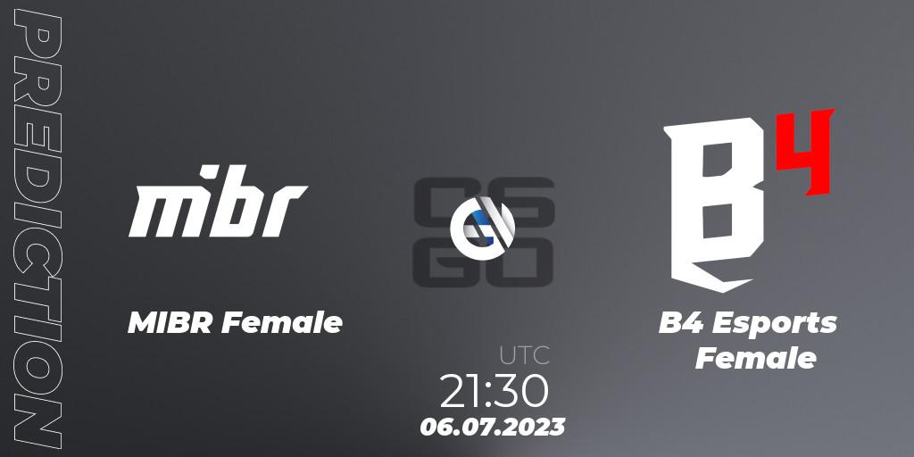 MIBR Female vs B4 Esports Female: Match Prediction. 06.07.23, CS2 (CS:GO), BGS Esports 2023 Female: Online Stage