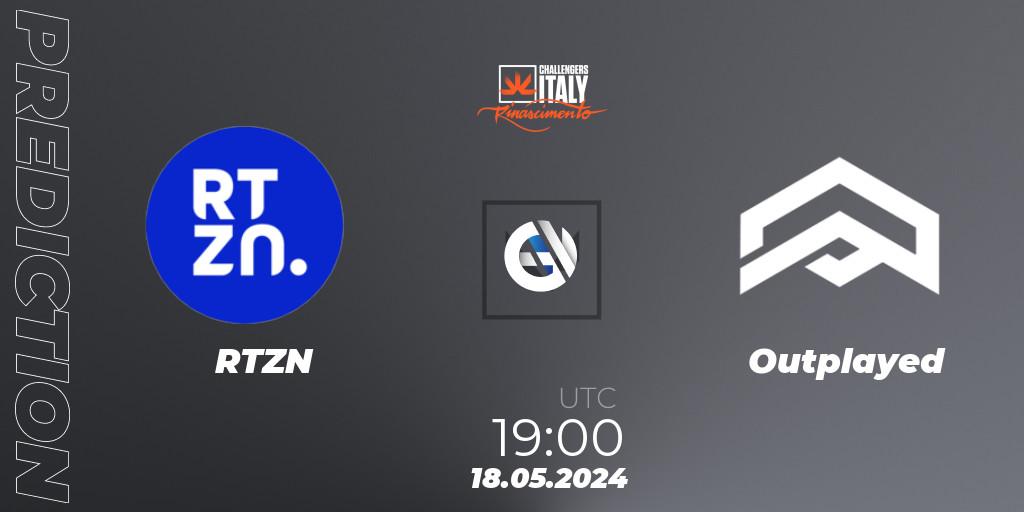 RTZN vs Outplayed: Match Prediction. 18.05.2024 at 19:00, VALORANT, VALORANT Challengers 2024 Italy: Rinascimento Split 2
