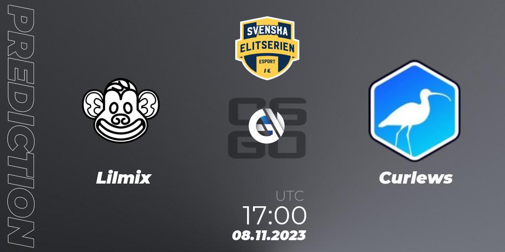 Lilmix vs Curlews: Match Prediction. 08.11.2023 at 17:00, Counter-Strike (CS2), Svenska Elitserien Fall 2023: Online Stage