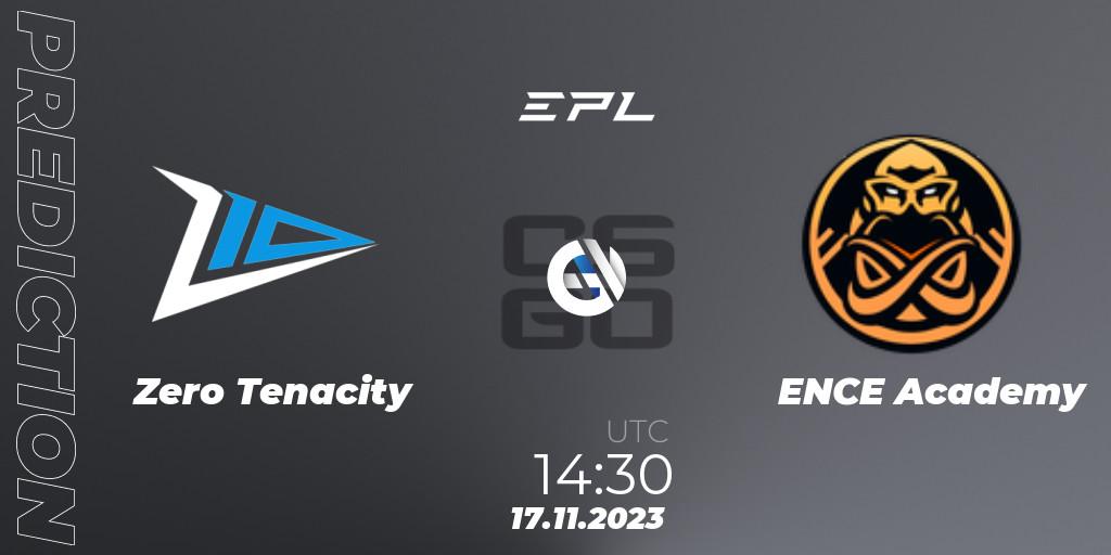 Zero Tenacity vs ENCE Academy: Match Prediction. 17.11.2023 at 14:30, Counter-Strike (CS2), European Pro League Season 12: Division 2