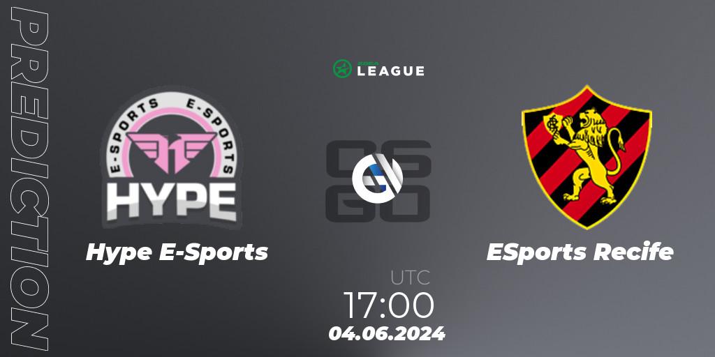 Hype E-Sports vs ESports Recife: Match Prediction. 04.06.2024 at 17:00, Counter-Strike (CS2), ESEA Season 49: Open Division - South America