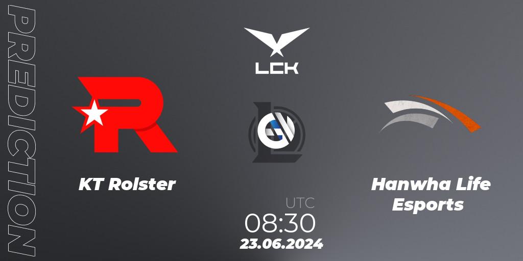 KT Rolster vs Hanwha Life Esports: Match Prediction. 31.07.2024 at 10:30, LoL, LCK Summer 2024 Group Stage
