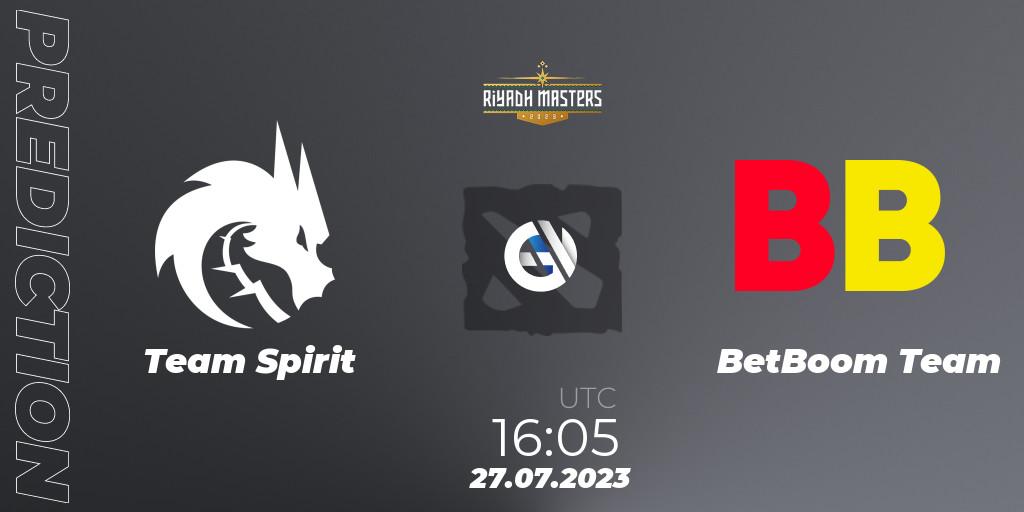 Team Spirit vs BetBoom Team: Match Prediction. 27.07.23, Dota 2, Riyadh Masters 2023