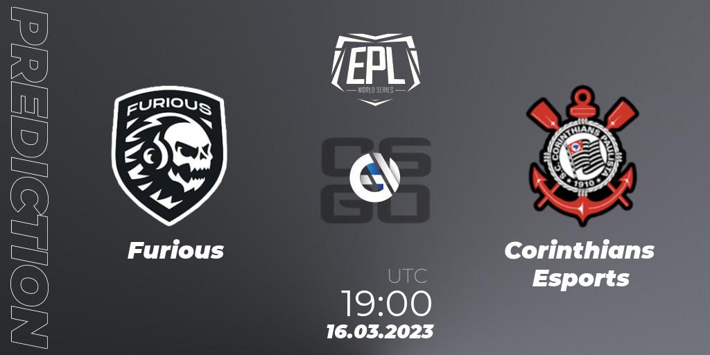 Furious vs Corinthians Esports: Match Prediction. 18.03.2023 at 17:45, Counter-Strike (CS2), EPL World Series: Americas Season 3