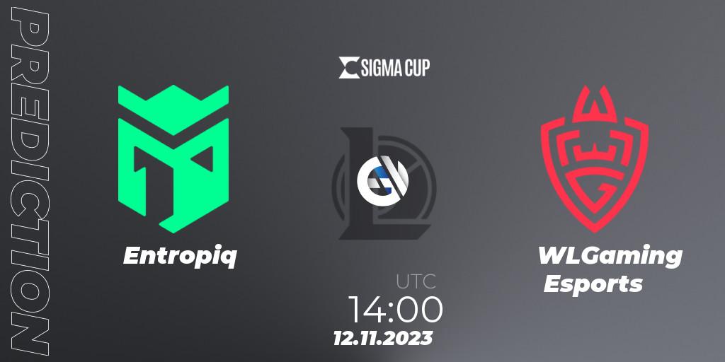 Entropiq vs WLGaming Esports: Match Prediction. 12.11.2023 at 14:00, LoL, Sigma Cup 2023