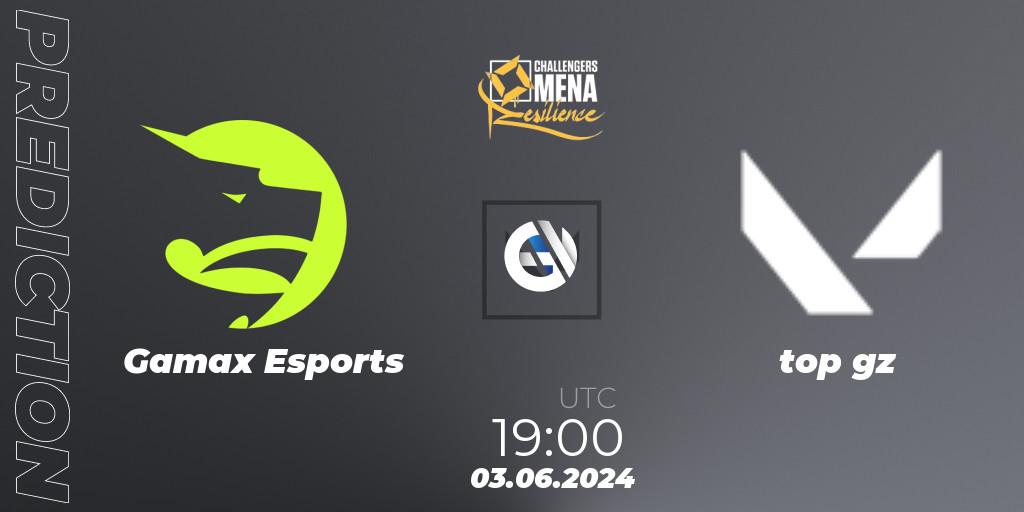 Gamax Esports vs top gz: Match Prediction. 03.06.2024 at 19:00, VALORANT, VALORANT Challengers 2024 MENA: Resilience Split 2 - Levant and North Africa