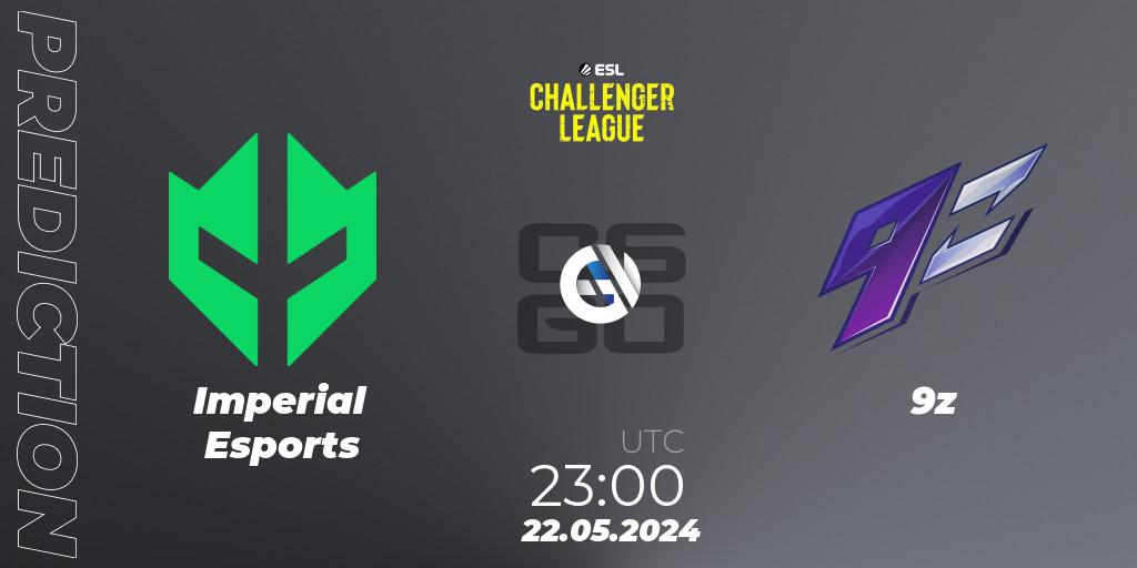 Imperial Esports vs 9z: Match Prediction. 22.05.2024 at 23:10, Counter-Strike (CS2), ESL Challenger League Season 47: South America