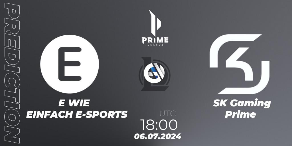 E WIE EINFACH E-SPORTS vs SK Gaming Prime: Match Prediction. 06.07.2024 at 18:00, LoL, Prime League Summer 2024