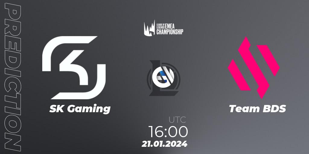 SK Gaming vs Team BDS: Match Prediction. 22.01.2024 at 16:00, LoL, LEC Winter 2024 - Regular Season