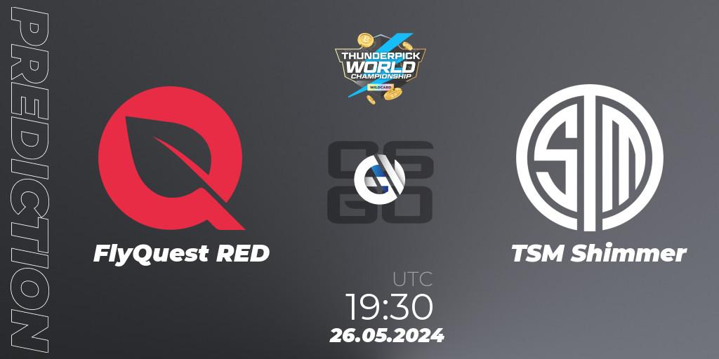 FlyQuest RED vs TSM Shimmer: Match Prediction. 26.05.2024 at 19:50, Counter-Strike (CS2), Thunderpick World Championship 2024 NA Fe Closed Qualifier