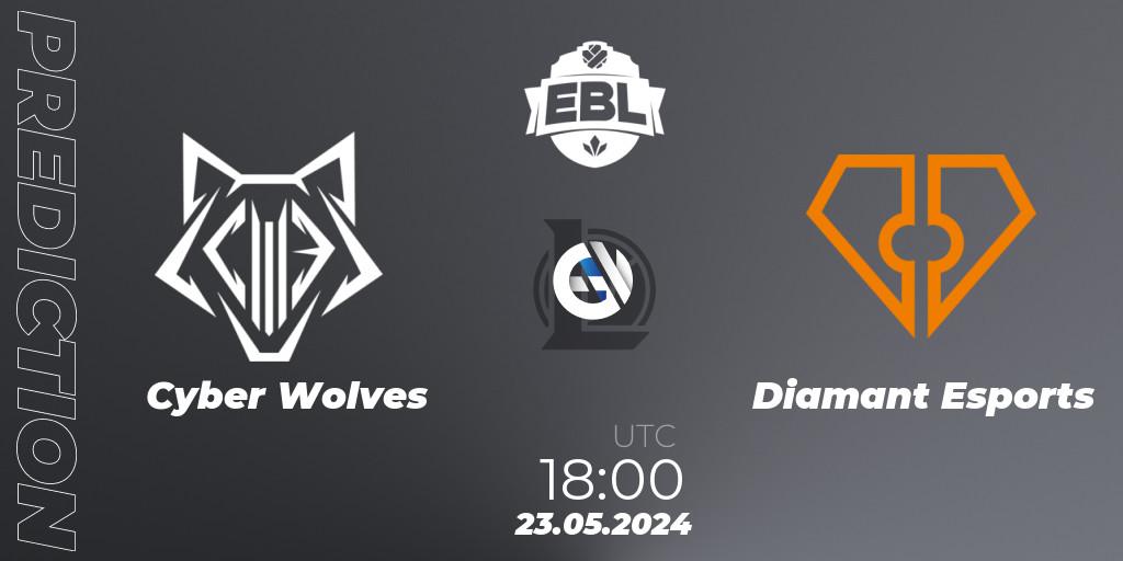 Cyber Wolves vs Diamant Esports: Match Prediction. 23.05.2024 at 18:00, LoL, Esports Balkan League Season 15