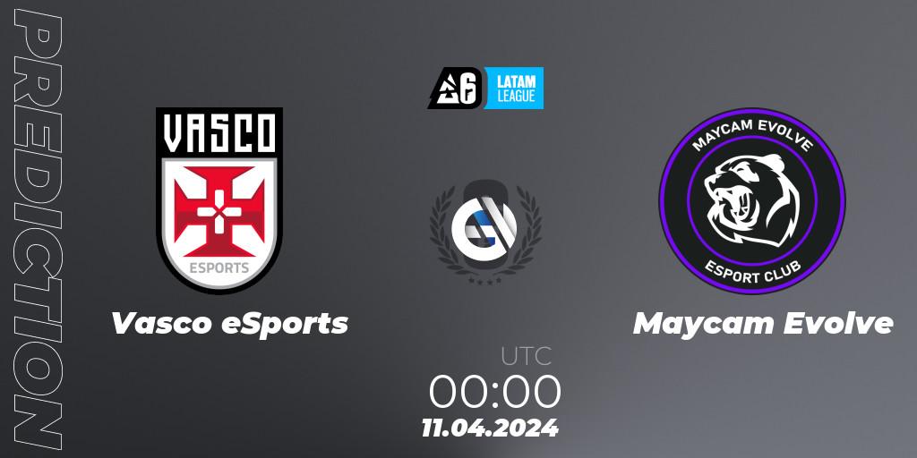 Vasco eSports vs Maycam Evolve: Match Prediction. 11.04.2024 at 00:00, Rainbow Six, LATAM League 2024 - Stage 1: LATAM South