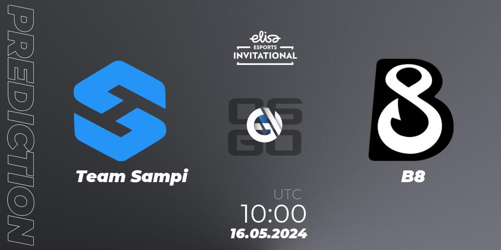 Team Sampi vs B8: Match Prediction. 16.05.2024 at 10:00, Counter-Strike (CS2), Elisa Invitational Spring 2024