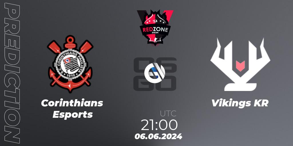 Corinthians Esports vs Vikings KR: Match Prediction. 10.06.2024 at 22:00, Counter-Strike (CS2), RedZone PRO League 2024 Season 3