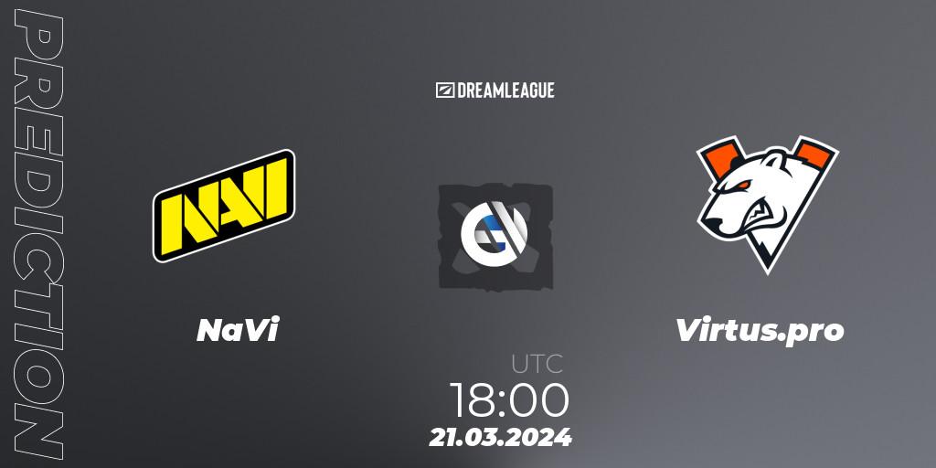 NaVi vs Virtus.pro: Match Prediction. 21.03.24, Dota 2, DreamLeague Season 23: Eastern Europe Closed Qualifier