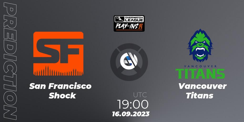 San Francisco Shock vs Vancouver Titans: Match Prediction. 16.09.23, Overwatch, Overwatch League 2023 - Play-Ins