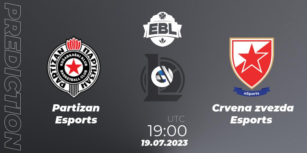 Partizan Esports vs Crvena zvezda Esports: Match Prediction. 19.07.2023 at 19:00, LoL, Esports Balkan League Season 13