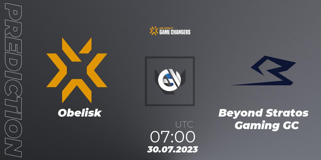 Obelisk vs Beyond Stratos Gaming GC: Match Prediction. 30.07.2023 at 07:00, VALORANT, VCT 2023: Game Changers Korea Stage 1