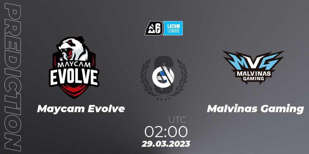 Maycam Evolve vs Malvinas Gaming: Match Prediction. 29.03.23, Rainbow Six, LATAM League 2023 - Stage 1
