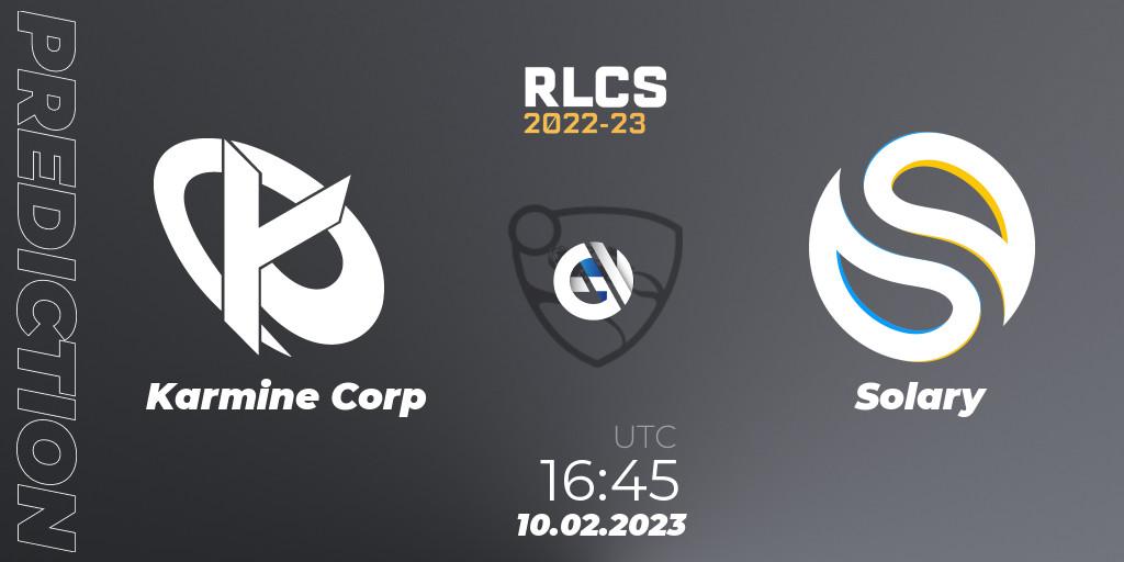 Karmine Corp vs Solary: Match Prediction. 10.02.2023 at 16:45, Rocket League, RLCS 2022-23 - Winter: Europe Regional 2 - Winter Cup