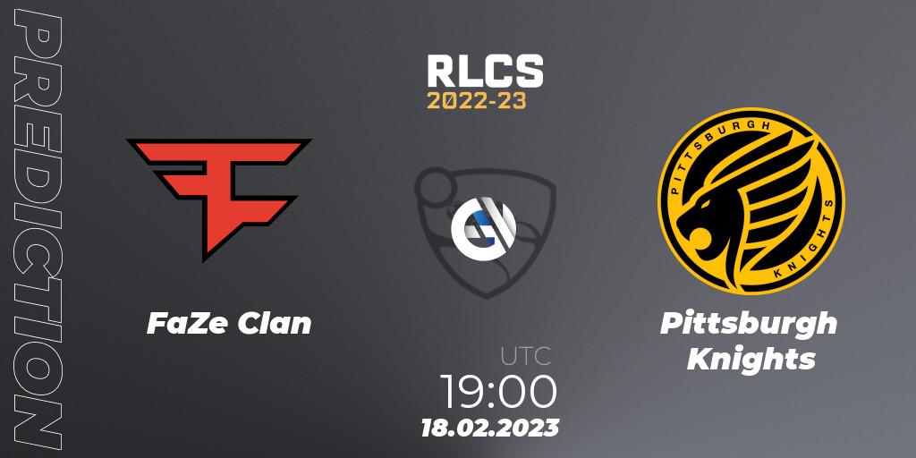 FaZe Clan vs Pittsburgh Knights: Match Prediction. 18.02.2023 at 19:00, Rocket League, RLCS 2022-23 - Winter: North America Regional 2 - Winter Cup