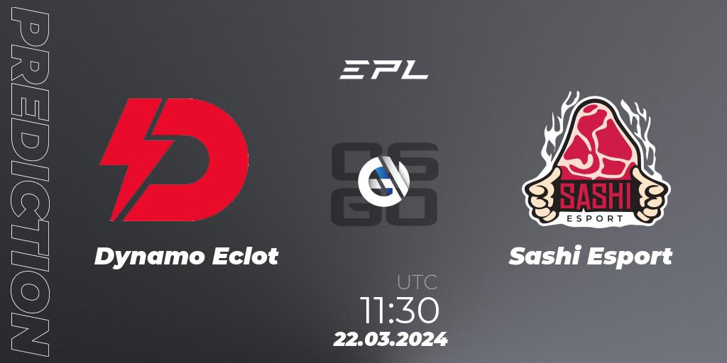 Dynamo Eclot vs Sashi Esport: Match Prediction. 22.03.2024 at 09:00, Counter-Strike (CS2), European Pro League Season 16: Division 2