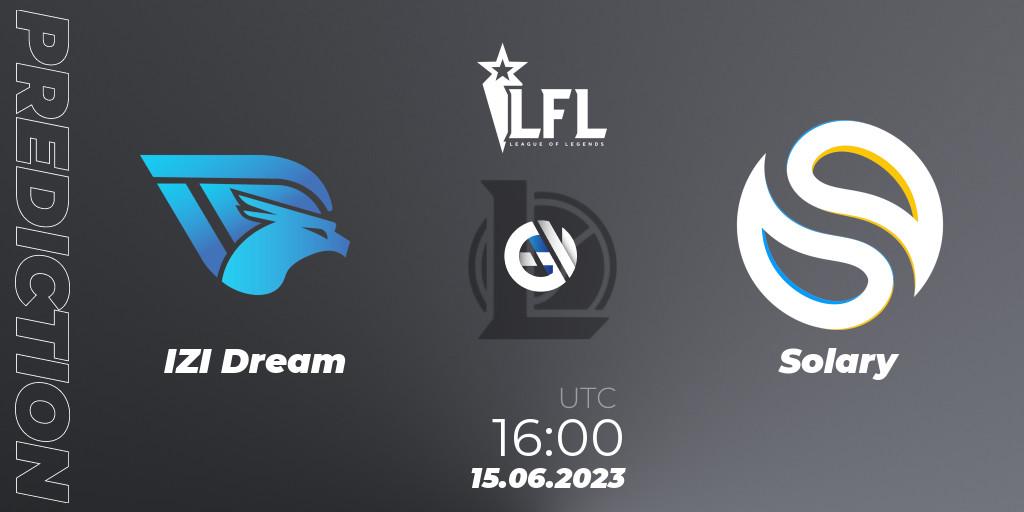 IZI Dream vs Solary: Match Prediction. 15.06.2023 at 16:00, LoL, LFL Summer 2023 - Group Stage