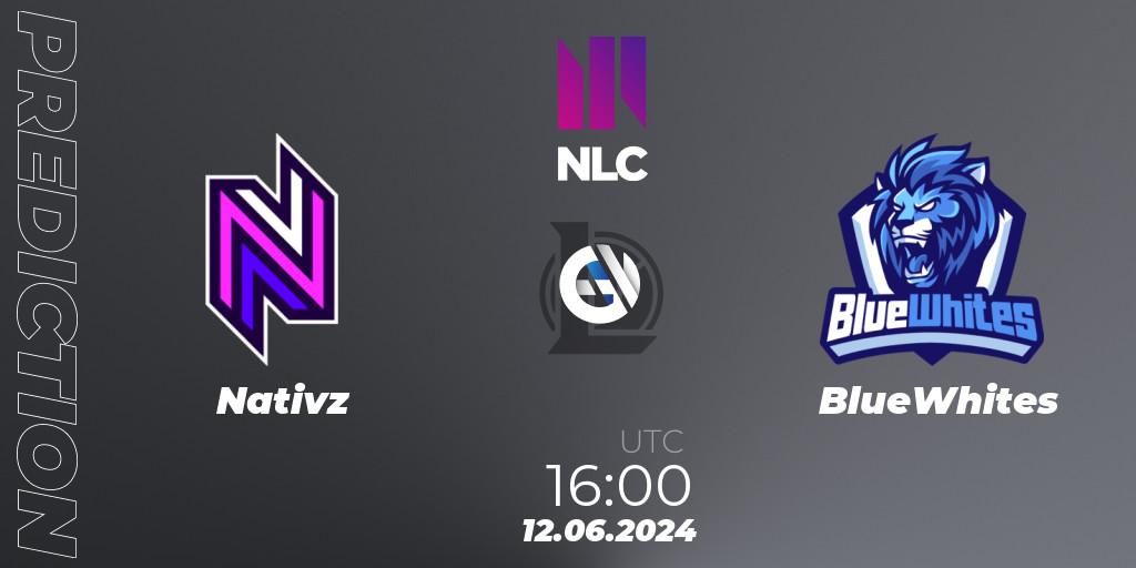 Nativz vs BlueWhites: Match Prediction. 12.06.2024 at 16:00, LoL, NLC 1st Division Summer 2024