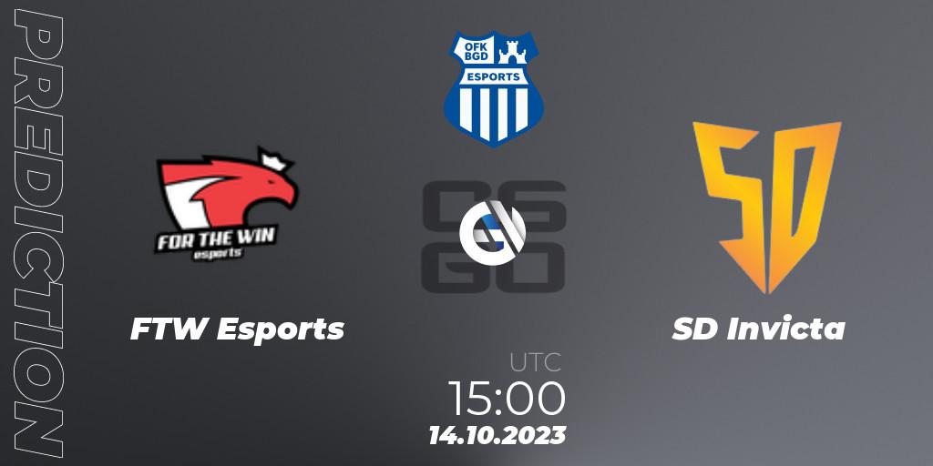 FTW Esports vs SD Invicta: Match Prediction. 14.10.23, CS2 (CS:GO), OFK BGD Esports Series #1