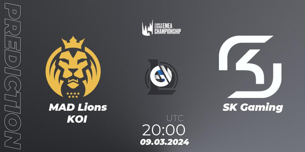 MAD Lions KOI vs SK Gaming: Match Prediction. 09.03.24, LoL, LEC Spring 2024 - Regular Season
